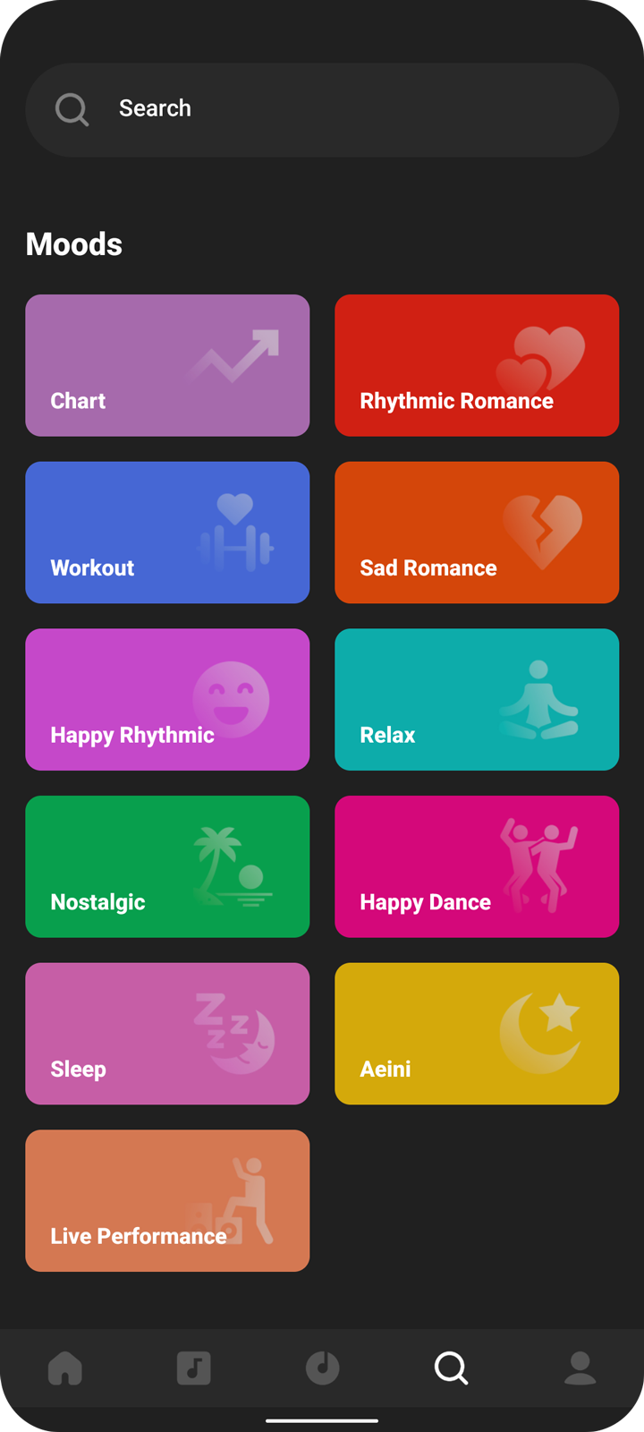 mrtehran app - Genres & Moods